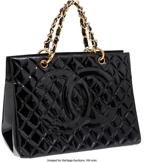 chanel quilted pink logo tote handbag|Chanel patent leather tote bag.